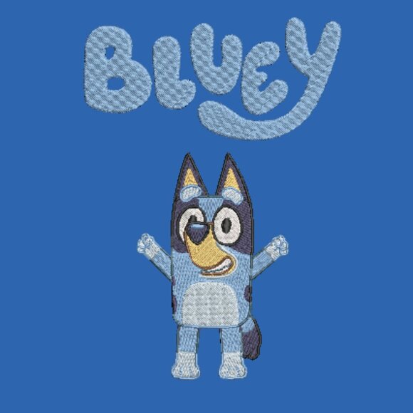 Bluey Embroidered Adult Unisex Crewneck Cozy Sweatshirt - Picture 9 of 11